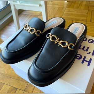 Charles & Keith Black Leather Loafers